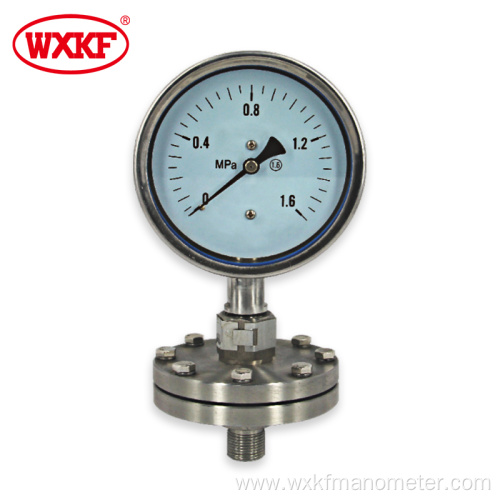 High quality stainless steel oil filled diaphragm seal pressure gauge in pressure gauges